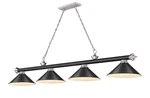 Z-lite 2306-4-MB15 Cordon Light 14"W Billiard Chandelier Matte Black /. Fixed Price $558.00.
