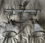 Pottery Barn Clift Doublelight Glass Pendant Chandelier Chrome Ceiling Mount. Fixed Price $68.00.