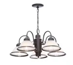 Hampton Bay WB0390/ORB Halophane Oil Rubbed Bronze Chandelier With Glass Shades. Fixed Price $36.43.
