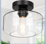 Industrial Semi Flush Mount Ceiling Light, 800 Lumen Led Bulb Included, Seede.... Fixed Price $36.00.