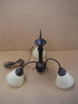 Maxim Malibu 3 Light Chandelier Oil Brished Bronze W/ Wilshire Glass 2697WSOI. Fixed Price $99.99.