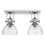 Hines 7 In. Chrome With Seeded Glass 2-LIGHT Semi-flush Mount By Golden Lighting. Fixed Price $124.49.
