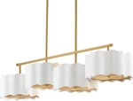 Studio SM73884 Curtain Call 12 Light 13"W Led Linear Pendant - Gold. Fixed Price $3438.00.