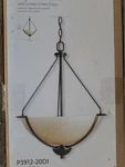 Nib Nice 21" Ceiling Pendant Light W/ Umber Linen Glass (antique Bronze Finish). Fixed Price $139.95.