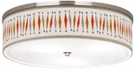 Liz Modern Ceiling Light Flush Mount Fixture 20 1/4" Nickel Tremble Giclee Shade. Fixed Price $249.99.