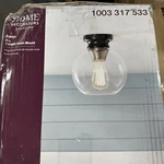 Home Decorators 1-LIGHT Artisan Bronze Flush Mount With Clear Glass. Fixed Price $35.00.