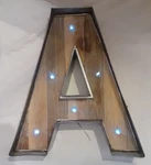 Crystal Art Gallery Light Up Sign Wall, 14" Tall, Wood Metal Decor, Minor Wear. Fixed Price $12.99.