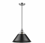 Golden Lighting 3306-L Pw-blk 1-LIGHT 14"W Pendant Pewter W/black Shade. Fixed Price $83.97.