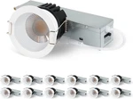 Aosclex 2IN 5CCT Led Downlight 12 Pack Dimmable Canless IP65. Fixed Price $239.99.