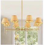 Gold Farmhouse Chandelier 6-LIGHT Boho Pendant Lamp 37.5' Large Rustic Ratta.... Fixed Price $126.00.