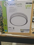 New Good Earth Lighting Jordan 1-LIGHT 11-IN Black Led Flush Mount S7. Fixed Price $25.00.
