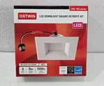 Ostwin 4" Led Downlight Square Retrofit Kit White OW-LDLRK-1BS-4D950W. Fixed Price $14.69.