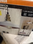 Sylvania Greenwich Ceiling-mount Fixture White/copper W/A19 Bulb (included). Fixed Price $16.47.