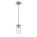 Millennium Lighting Verlana Pendant, Brushed Nickel/clear 2711-BN. Fixed Price $62.32.