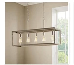 New Hampton Bay Boswell Quarter 34 In. 5-LIGHT Brushed Nickel Farmhouse Linear. Fixed Price $150.00.