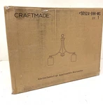 Craftmade Bolden 4-LIGHT Brushed Nickel Frosted White Glass Chandelier. Fixed Price $113.84.