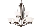 Kichler 1784 Langford 9 Light 33" Wide 2-TIER Chandelier Bronze. Fixed Price $199.90.