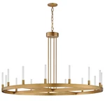 Maxim 16168CR Ovation 15 Light 47"W Led Ring Chandelier - Gold. Fixed Price $1948.00.