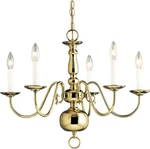 Progress Lighting P4355-10 Americana 5-LIGHT Polished Brass Candle Chandelier. Fixed Price $99.99.