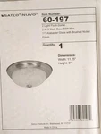 Satco Nuvo 60-197 Light Fixture Alabaster Glass Brushed Nickel. Fixed Price $19.00.