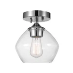 Globe Electric 60875 Harrow 8"W Semi-flush Ceiling Fixture Chrome. Fixed Price $43.91.