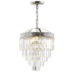 Jonathan Y 12" Polished Nickel/clear 2LIGHT Led Chandelier Modern Tiered. Fixed Price $122.57.