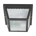 Nuvo 60-473 2 Light 10" Black Carport Flush Mount W/ Textured Frosted Glass. Fixed Price $31.99.