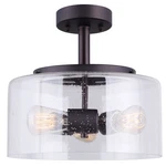 Canarm ISF633A03ORB Nash Bulb Semi-flush Mount Seeded Glass Oil Rubbed Bronze. Fixed Price $194.52.