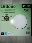 Led One White 7-IN 960 -lumens Switchable Round Dimmable Canless. Fixed Price $12.00.