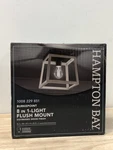 Hampton Bay HD-1901-I Burkepoint 8.25 In. 1-LIGHT Woodgrain Flush Mount. Fixed Price $31.73.