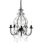 Jonathan Maura 5-LIGHT Chandelier Modern Glam Crystal Fixture Black Finish. Fixed Price $109.99.