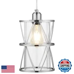 Shengqingtop Modern Mini Pendant Light Clear Glass Brushed Nickel Transitional. Fixed Price $72.92.