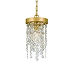 Crystorama Lighting Group WIN-610-CL-MWP Winham 7"W Crystal Mini Gold. Fixed Price $327.02.