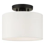 Livex Lighting Meridian 10" 1-LIGHT Metal Semi Flush Mount Black. Fixed Price $83.99.