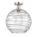 Innovations Edi Athens Deco 12" 1-LT Semi-flush, Sn/fr 616-1F-SN-G1213-12. Fixed Price $193.60.