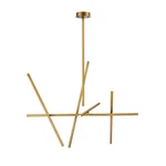 Crossroads Chandelier 10 Metal-antique Brass Finish Eurofase Lighting. Fixed Price $1970.00.