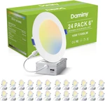 24 Pack 6 Inch Led Recessed Lighting With Junction BOX,5CCT,ULTRA-THIN. Fixed Price $150.99.