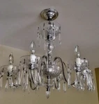 Waterford Lismore Crystal Chandelier 6 Arm Complete. Fixed Price $1540.00.