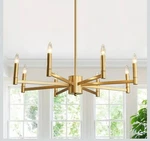 8-LIGHT Gold Candle Chandeliers Modern Farmhouse Ceiling Fixture Indust.... Fixed Price $38.00.