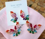 Kate Spade New York Crystal Rainbow Social Butterfly Chandelier Drop Earrings. Fixed Price $116.99.