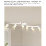 Boostarea Track Lighting Kit Dimmable Rotatable 6 Ceiling Spot White. Fixed Price $52.49.