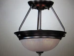 Volume Lighting Marti 2-LIGHT Indoor Antique Bronze Semi-flush Mount Ceiling. Fixed Price $53.95.