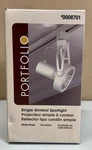 Portfolio Track Head White Single Gimbal Spotlight Fixture Model 17832 New. Fixed Price $18.99.
