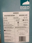 Eglo Giolina Led Ceiling Light, Chrome/white Glass, Clear Crystals. Fixed Price $51.99.