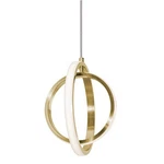 Afx Lighting Lock 2 9" Led Pendant, Satin Brass/white - LCKP09L30D1SB. Fixed Price $128.00.