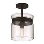 Designers Fountain Midnight 1 Light Semi Flush, Black/clear D222M-SF-MB. Fixed Price $59.99.