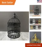 Charming Black Iron Bird Cage - Vintage Flower Holder For Indoor & Outdoor. Fixed Price $85.89.