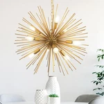 Chandelier 23.8 Sputnik Mid Century Modern Ziralio 9-LIGHTS Golden. Fixed Price $209.99.