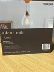 Allen+roth Flynn Nickel/wood Transitional Seeded Glass Dome Mini Hanging Pendant. Fixed Price $55.99.