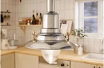 Lot Of 2 Ikea Ottava Light Pendant Lamp Silver Aluminum MODEL-701.485.31. Fixed Price $120.00.